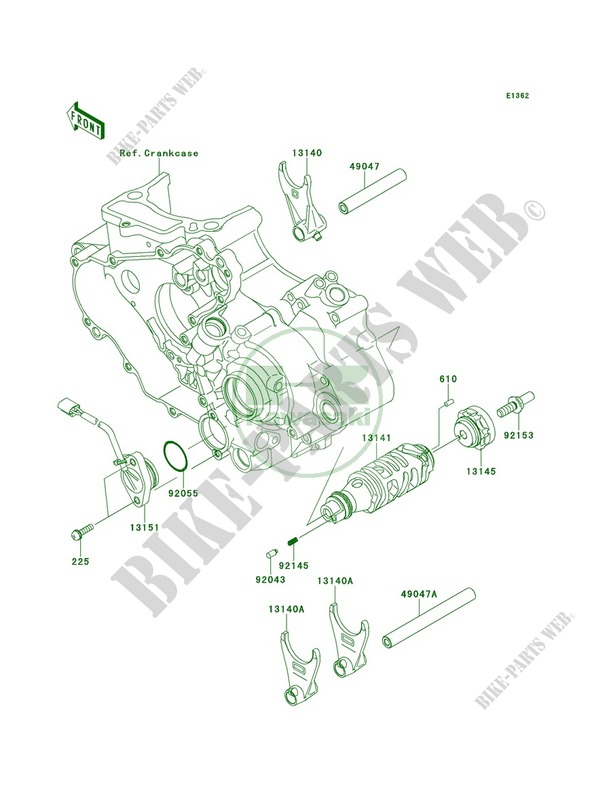 Gear Change DrumShift Forks для Kawasaki KFX450R 2014